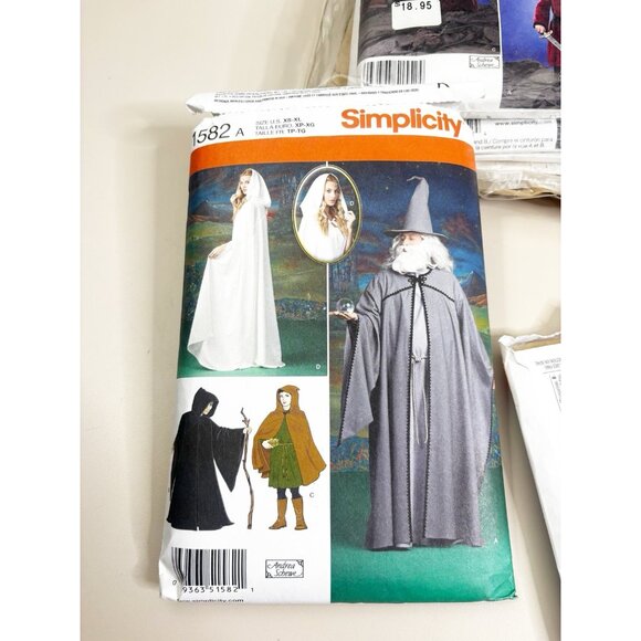 Costume Sewing Pattern (Lot Of 5-used/complete) Capes,Tunic,Boots,Dresses Etc - Picture 8 of 10